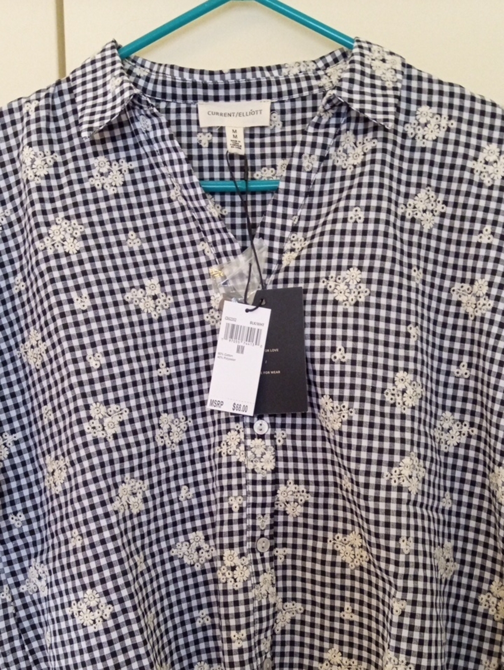 Brand New CURRENT/ELLIOTT Embroidered Blouse